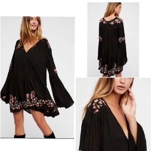 Free People Te Amo embroidered mini dress